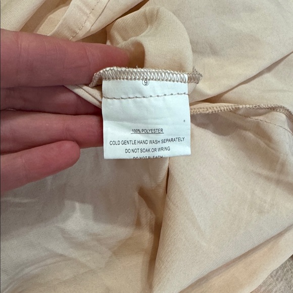 ANGEL BIBA Laney Cutout Back Balloon Sleeve Dress Beige - Picture 5 of 5